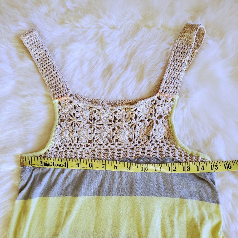 Free People Luca Crochet Stripe Tunic Tank XS NWT - Picture 14 of 15